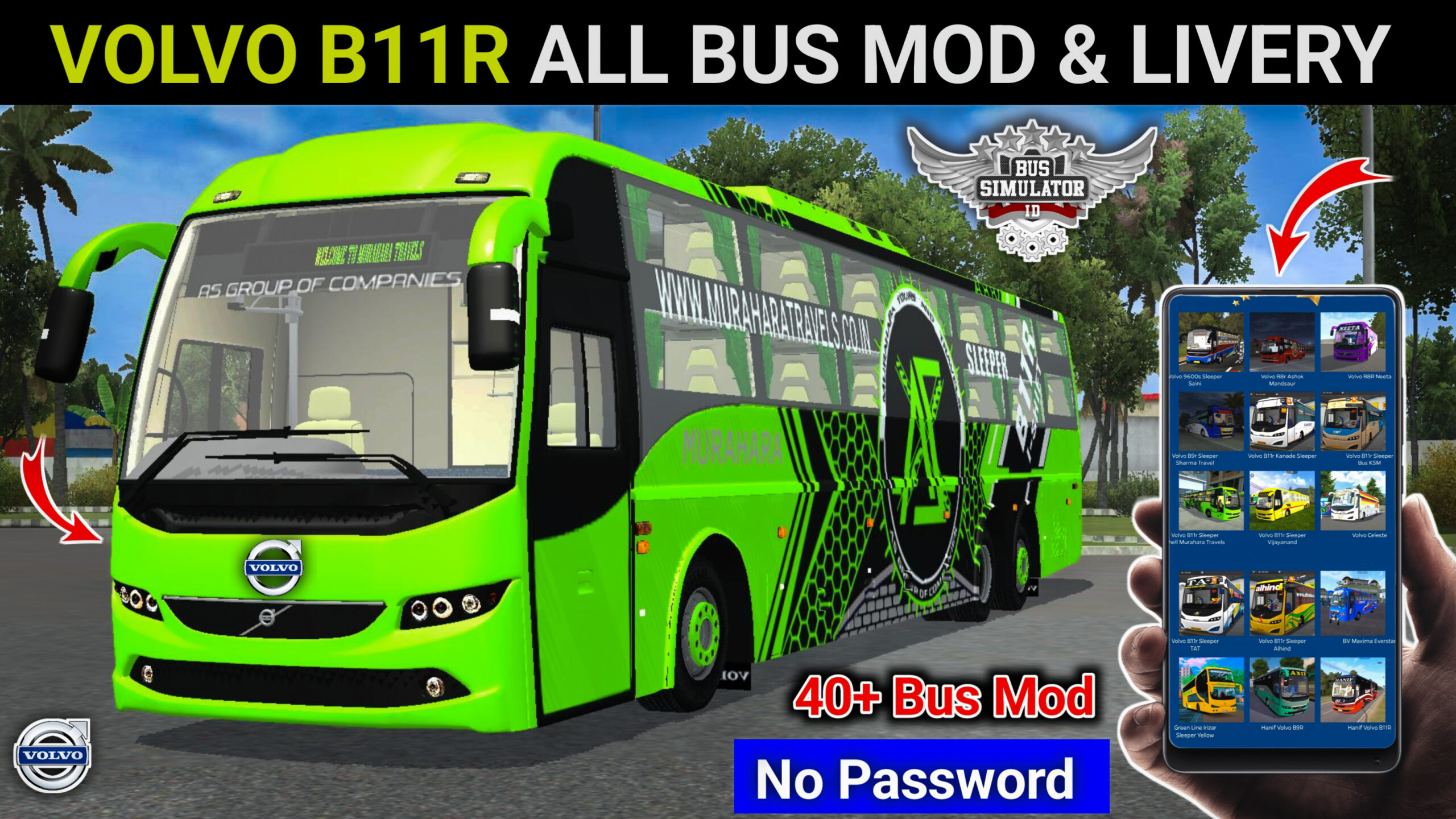 How to Download Volvo B11R Bus Mod in Bus Simulator Indonesia | Volvo Bus Mod for Bussid 2025